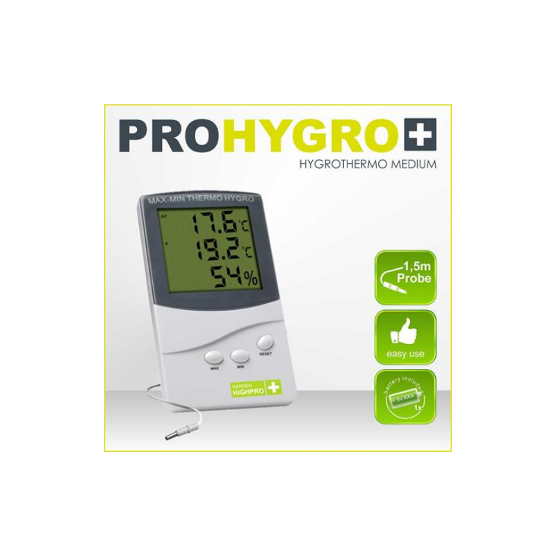 TERMOHIGROMETRO MEDIUM CON SONDA GARDEN HIGHPRO MEDIUM | Green Monkey G…